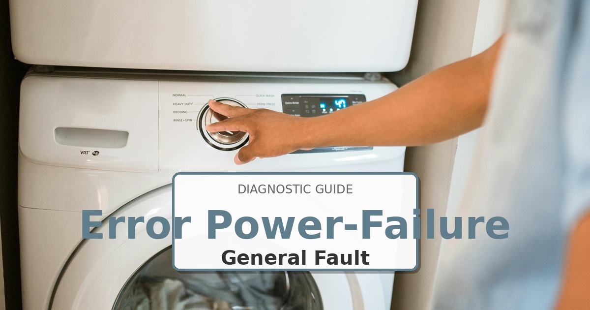 How to Fix Kenmore Washer Error Power-Failure