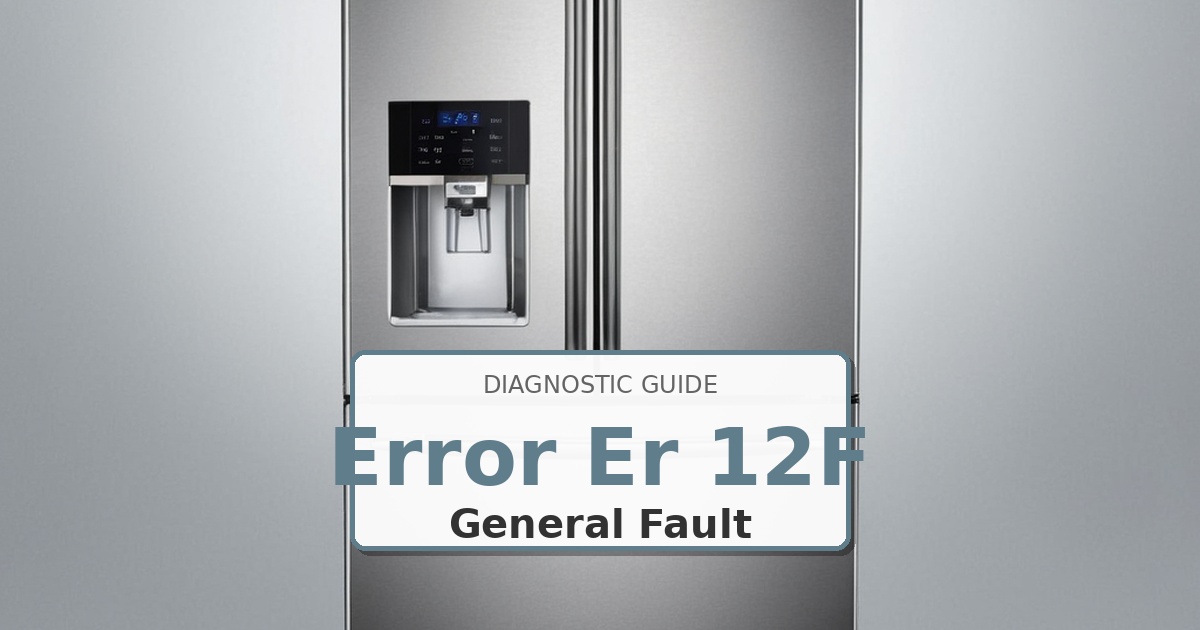 How to Fix Whirlpool Refrigerator Error Er 12F