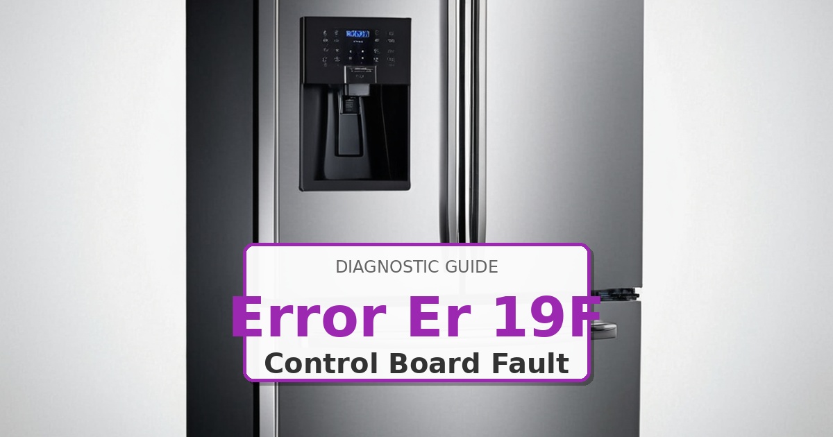 How to Fix Whirlpool Refrigerator Error Er 19F