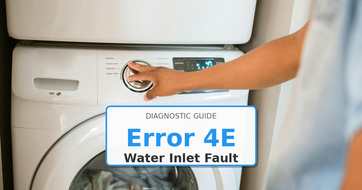 How to Fix LG Washer Error 4E