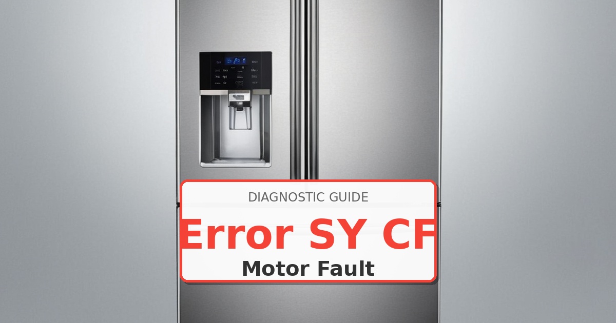 How to Fix Maytag Refrigerator Error SY CF
