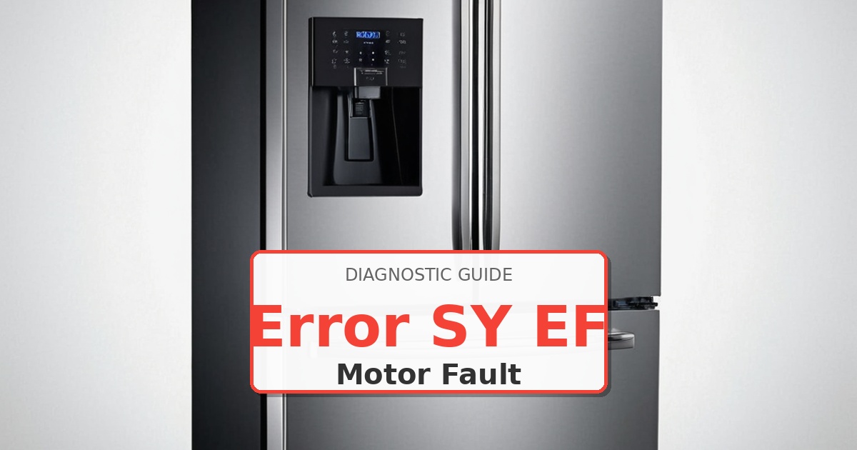 How to Fix Maytag Refrigerator Error SY EF