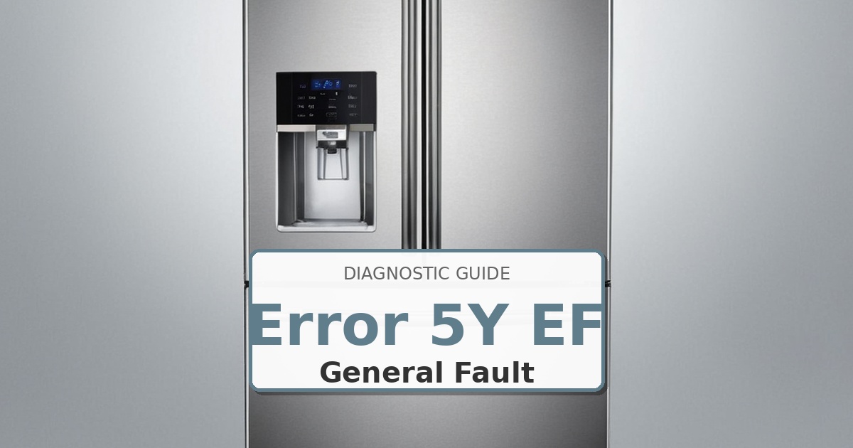 How to Fix Kenmore Refrigerator Error 5Y EF