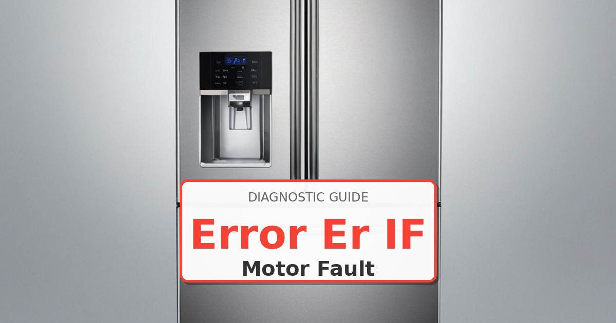 How to Fix Kenmore Refrigerator Error Er IF