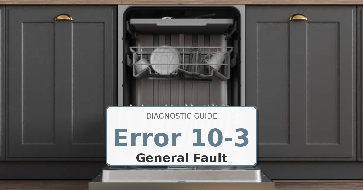 How to Fix Kenmore Dishwasher Error 10-3