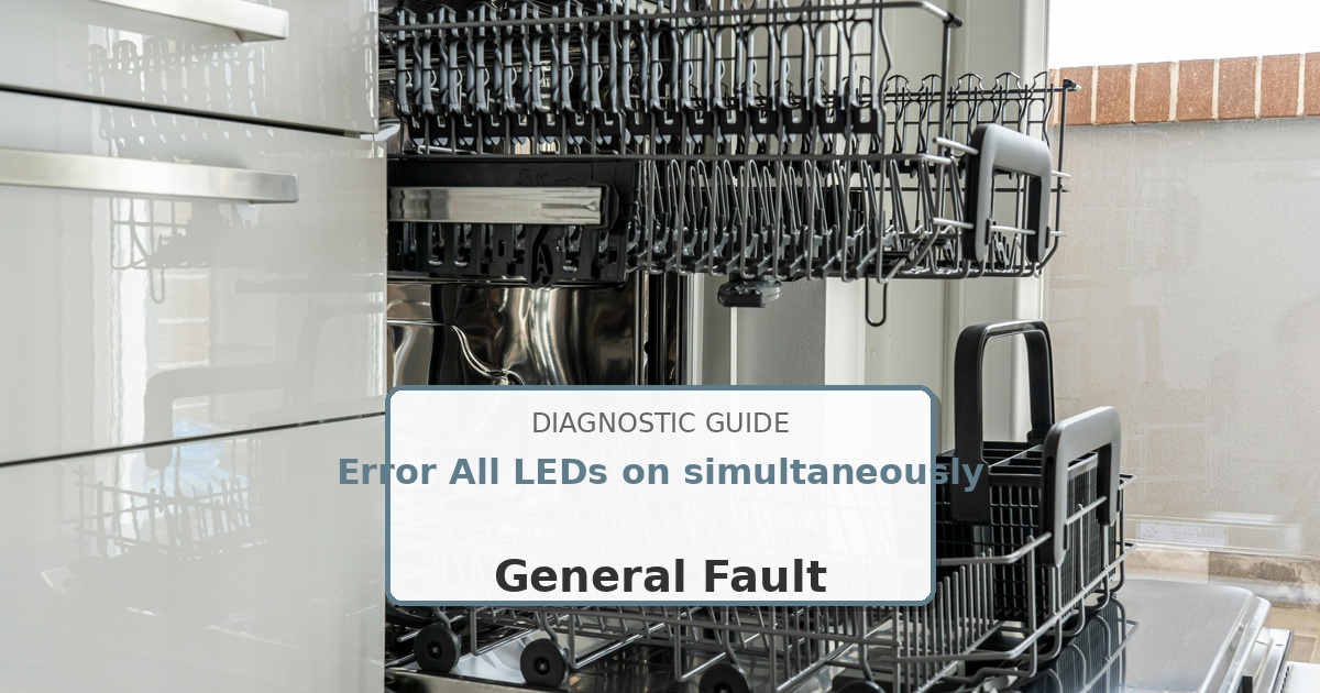 How to Fix Kenmore Dishwasher Error All LEDs on simultaneously