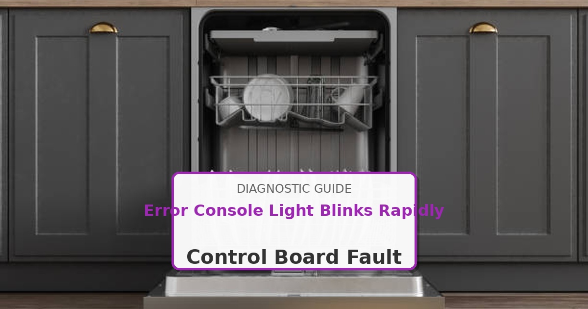 How to Fix Kenmore Dishwasher Error Console Light Blinks Rapidly