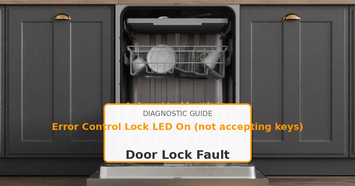 How to Fix Kenmore Dishwasher Error Control Lock LED On (not accepting keys)