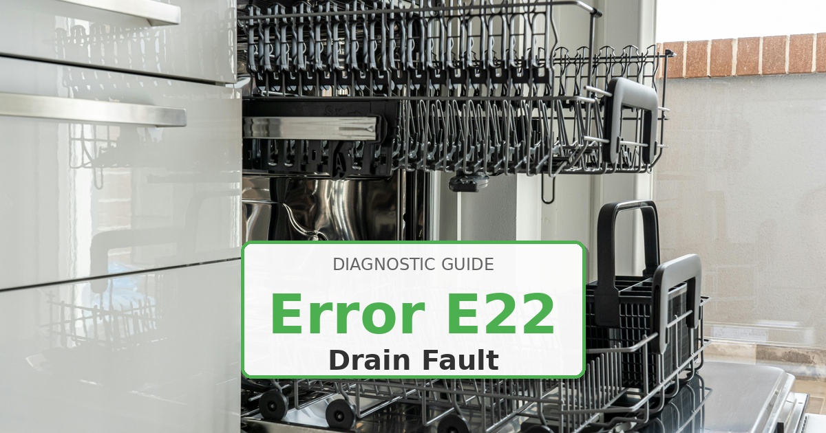 How to Fix Kenmore Dishwasher Error E22