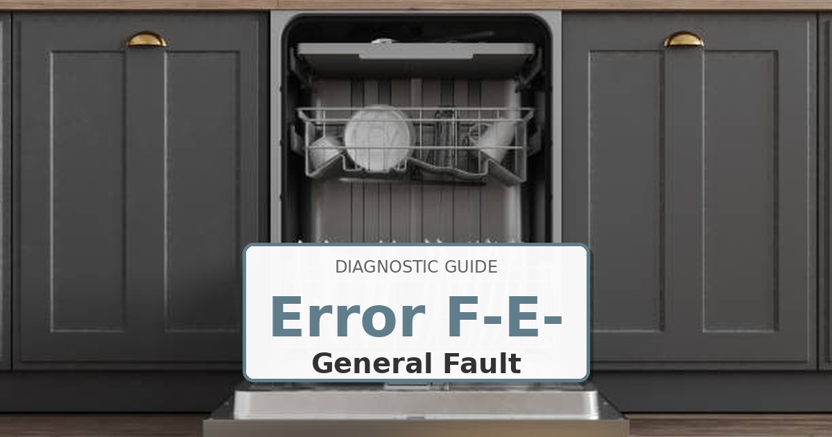 How to Fix Kenmore Dishwasher Error F-E-
