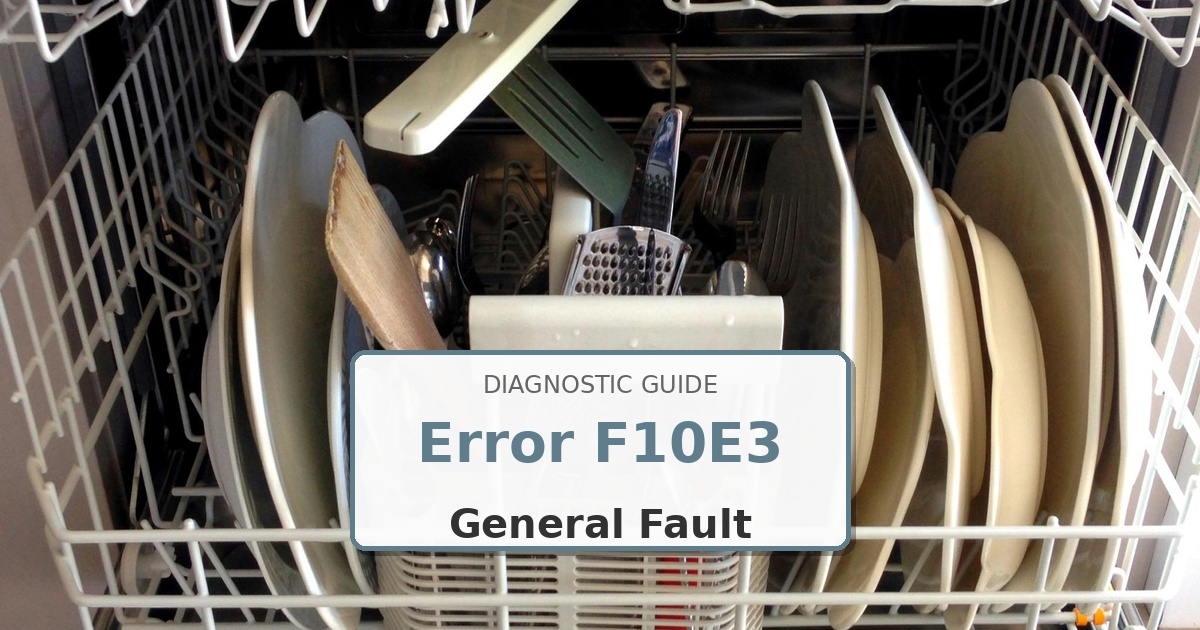 How to Fix Kenmore Dishwasher Error F10E3