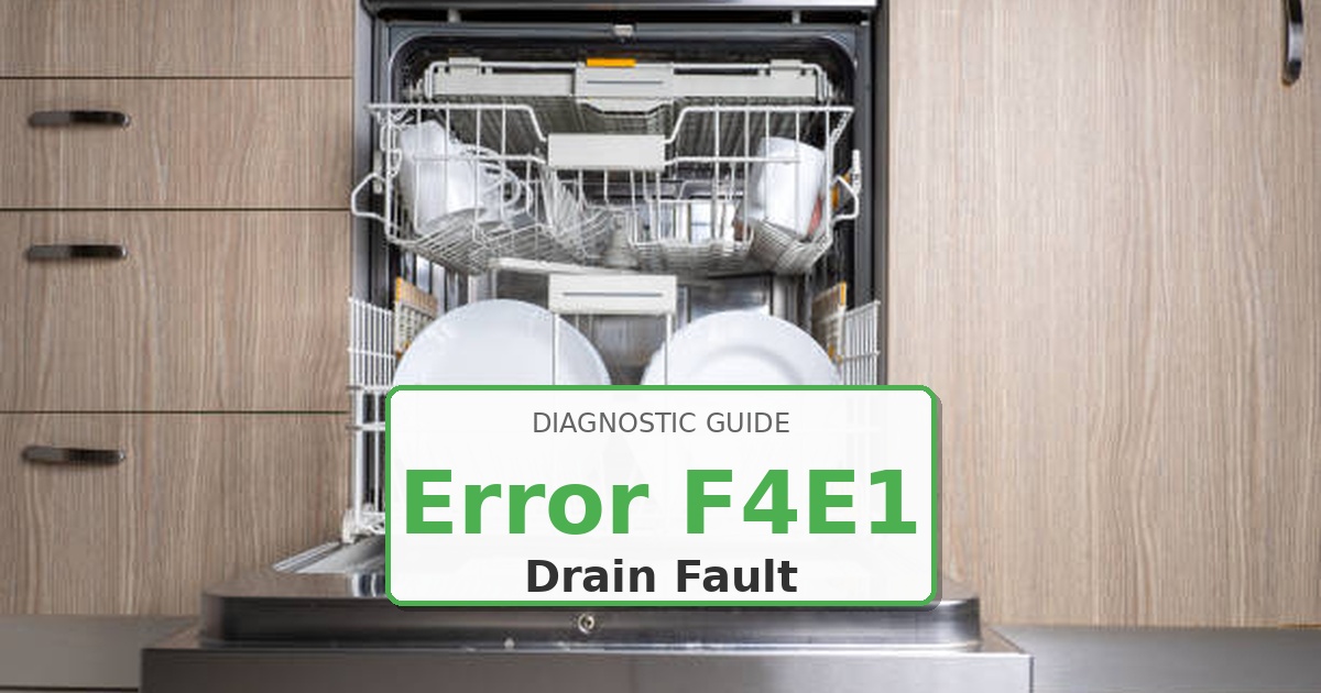 How to Fix Kenmore Dishwasher Error F4E1