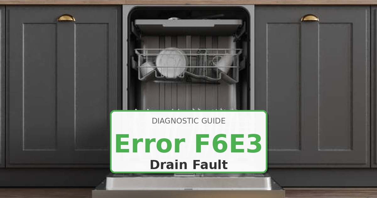 How to Fix Kenmore Dishwasher Error F6E3