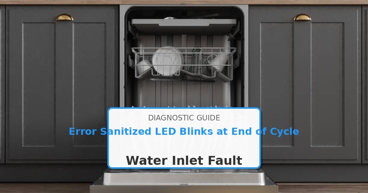 How to Fix Kenmore Dishwasher Error Sanitized LED Blinks at End of Cycle