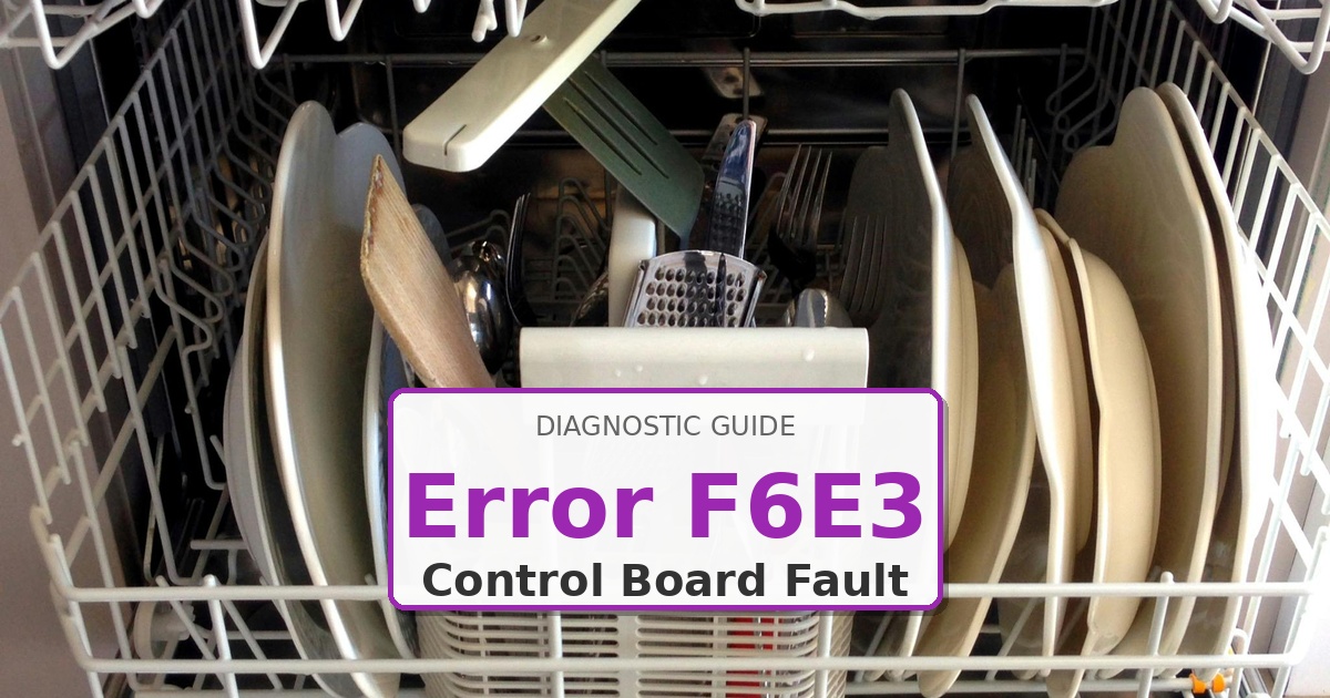How to Fix Maytag Dishwasher Error F6E3