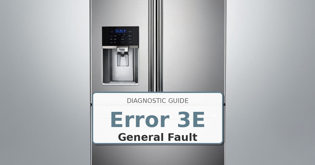 How to Fix Samsung Refrigerator Error 3E