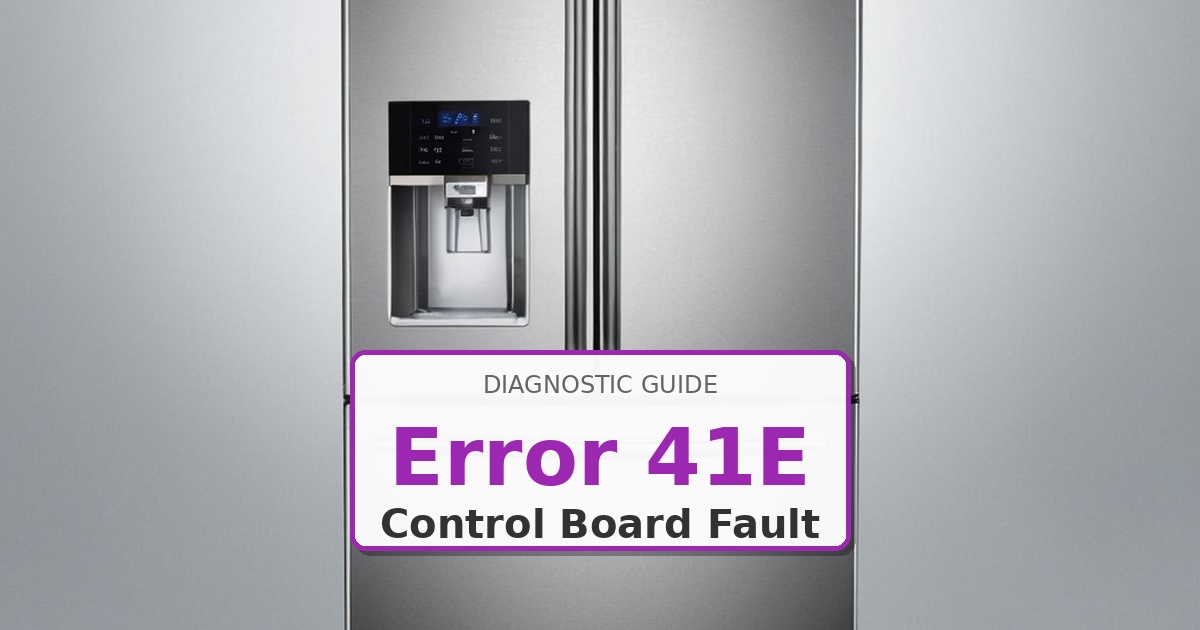 How to Fix Samsung Refrigerator Error 41E