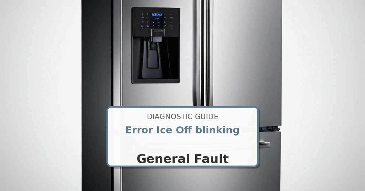 How to Fix Samsung Refrigerator Error Ice Off blinking