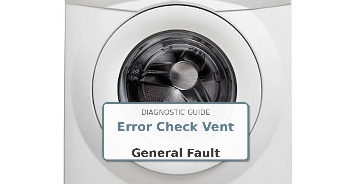 How to Fix Whirlpool Dryer Error Check Vent