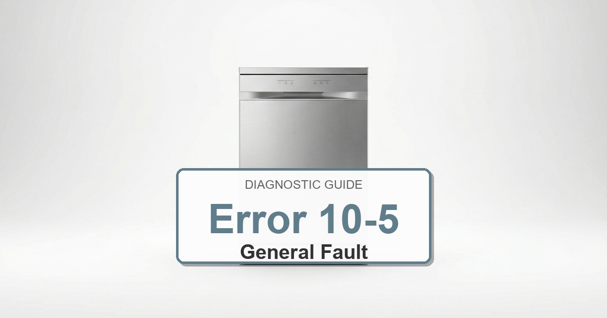 Amana Dishwasher Error 10-5 overlay image