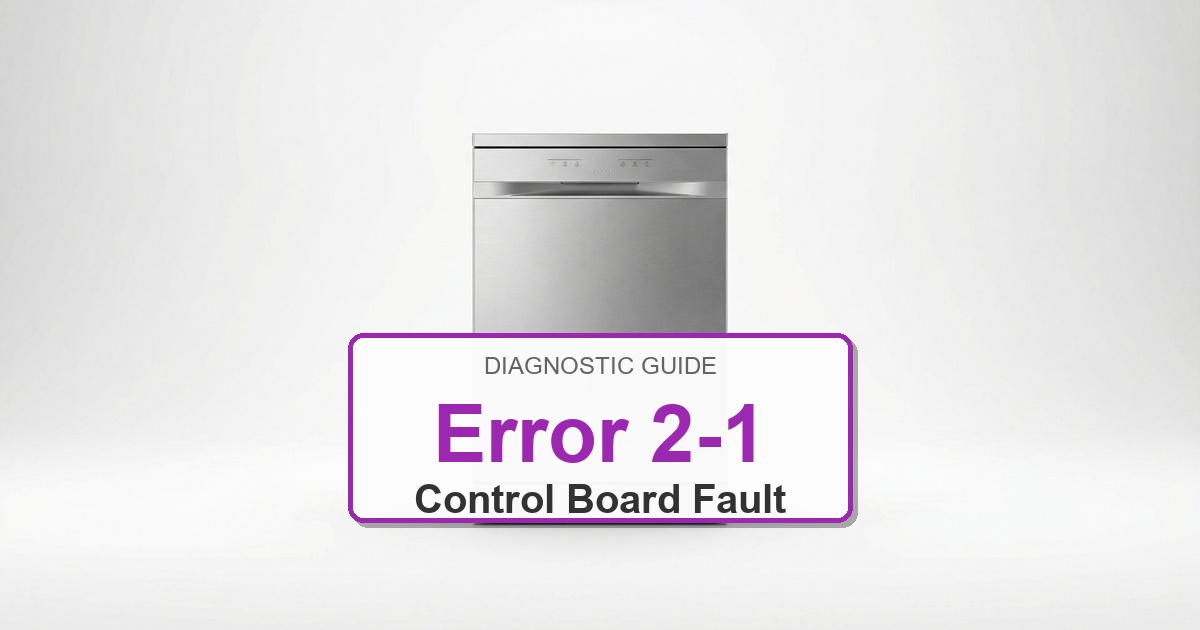 How to Fix Amana Dishwasher Error 2-1