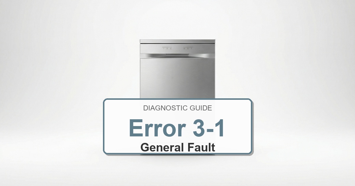 How to Fix Amana Dishwasher Error 3-1