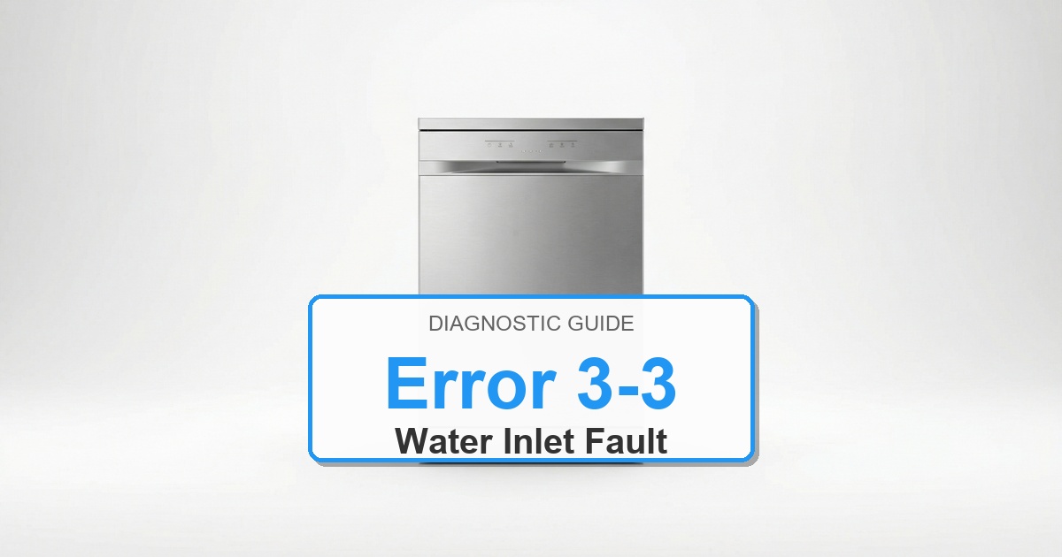 How to Fix Amana Dishwasher Error 3-3