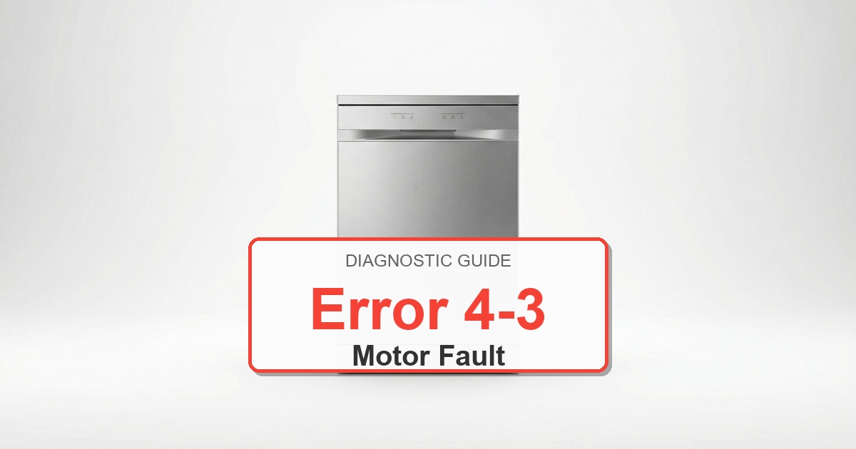 How to Fix Amana Dishwasher Error 4-3