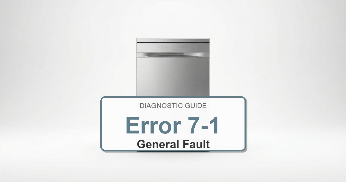How to Fix Amana Dishwasher Error 7-1