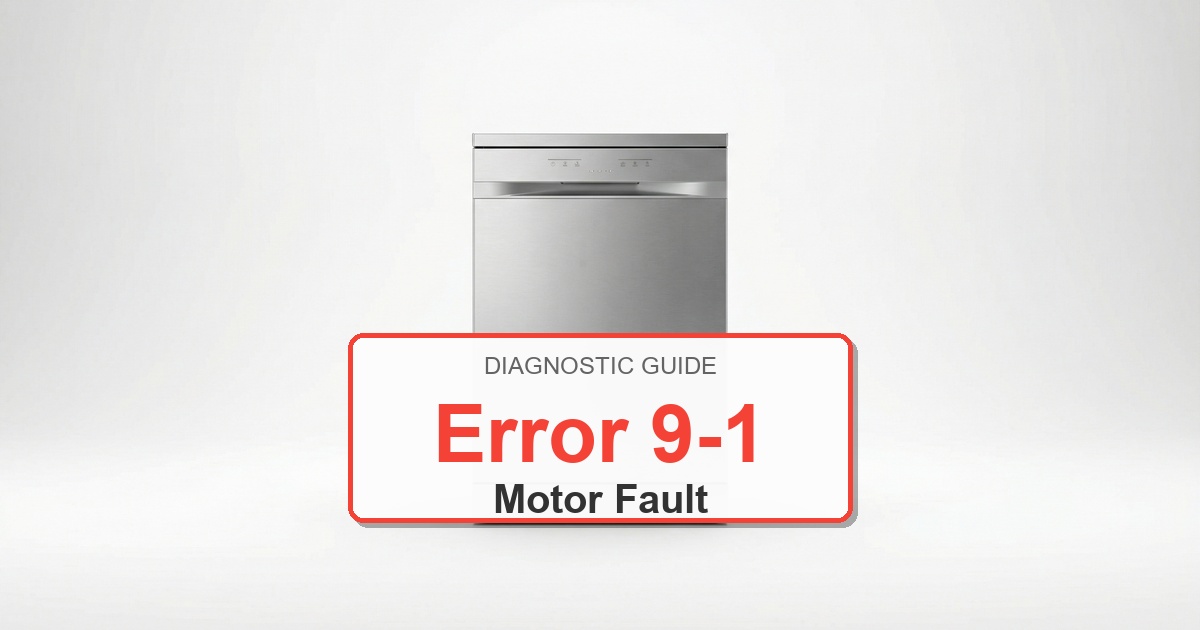 How to Fix Amana Dishwasher Error 9-1
