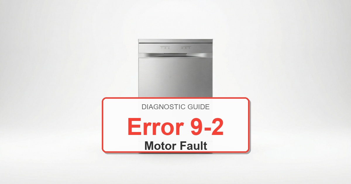 How to Fix Amana Dishwasher Error 9-2