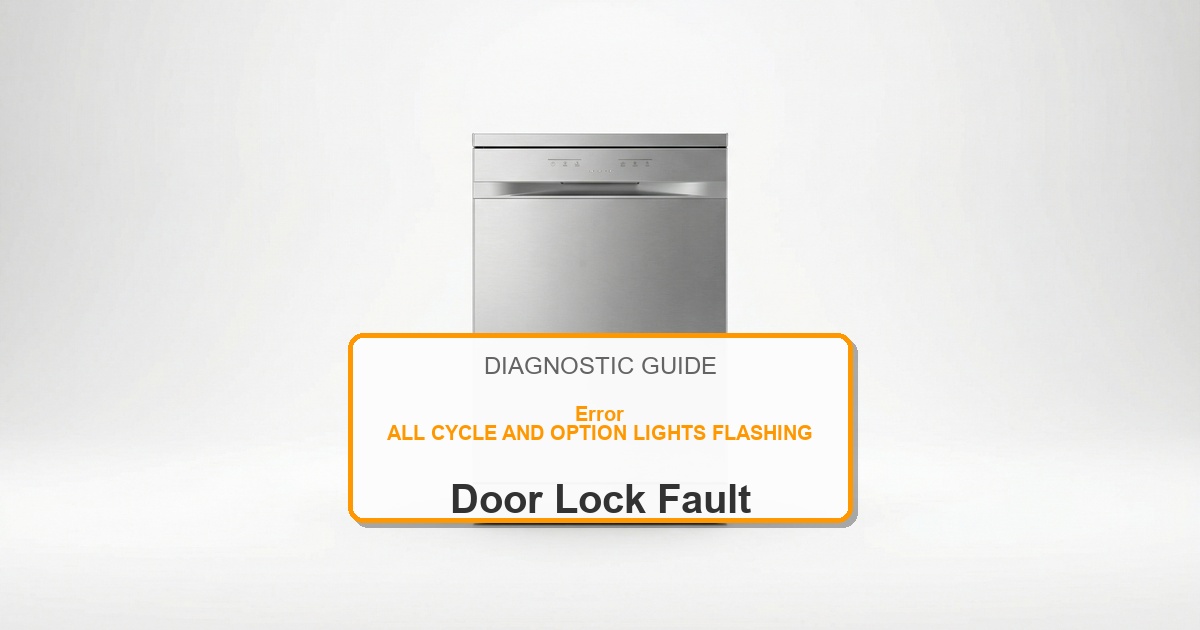 How to Fix Amana Dishwasher Error ALL CYCLE AND OPTION LIGHTS FLASHING