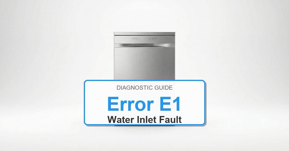 Amana Dishwasher Error E1 overlay image