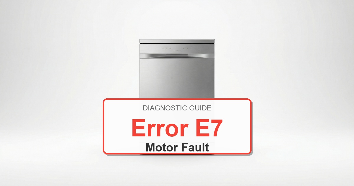 How to Fix Amana Dishwasher Error E7