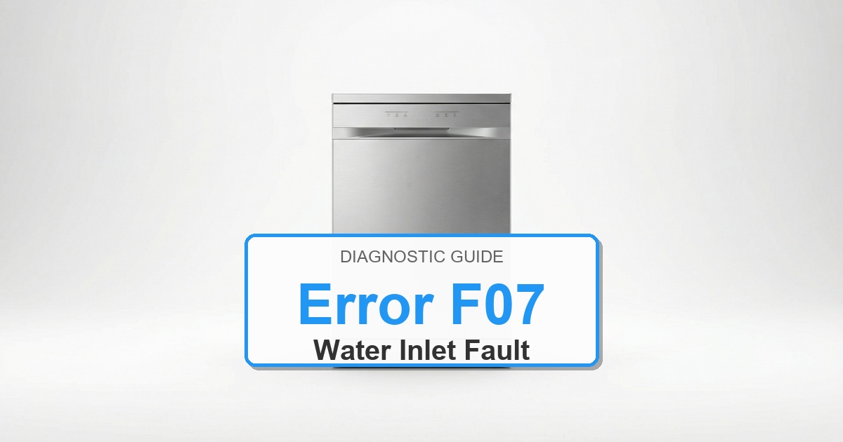 How to Fix Amana Dishwasher Error F07