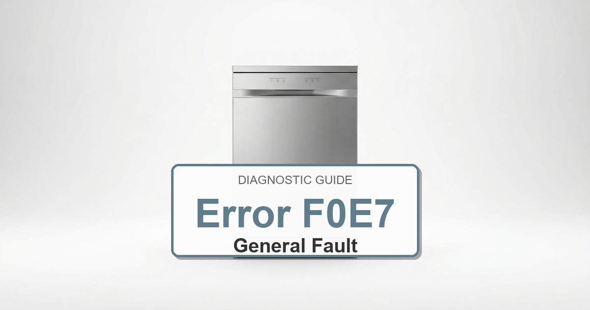 How to Fix Amana Dishwasher Error F0E7