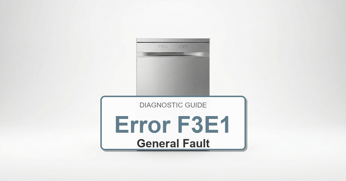How to Fix Amana Dishwasher Error F3E1