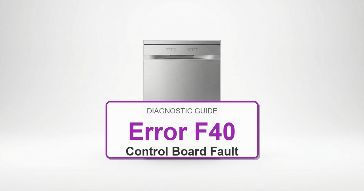 How to Fix Amana Dishwasher Error F40