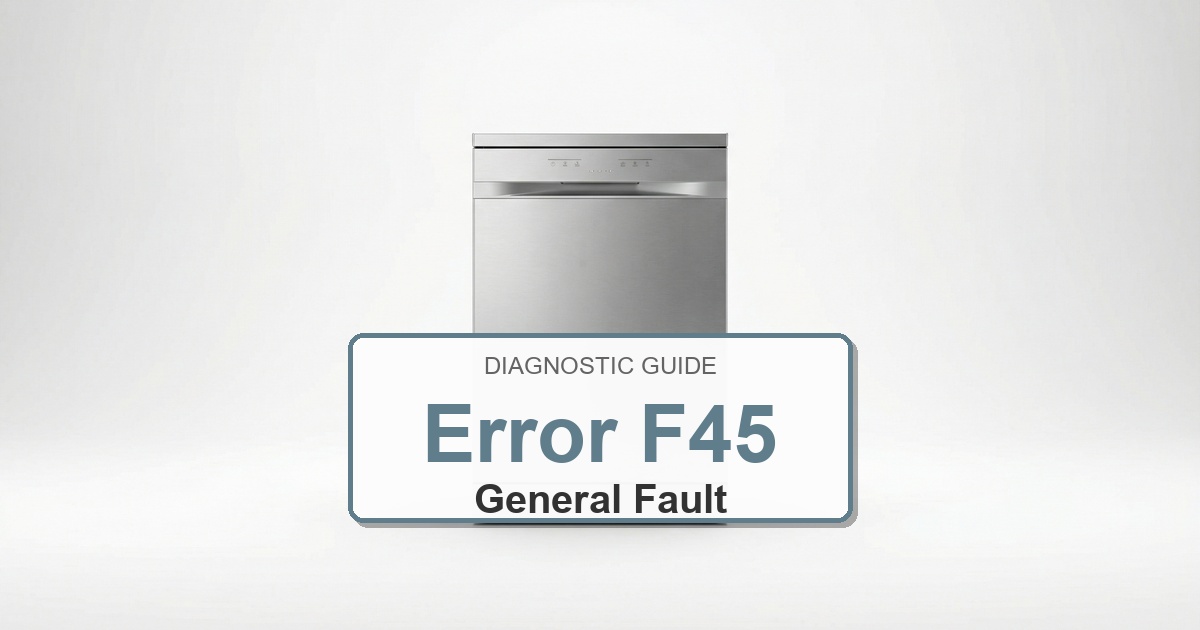 How to Fix Amana Dishwasher Error F45