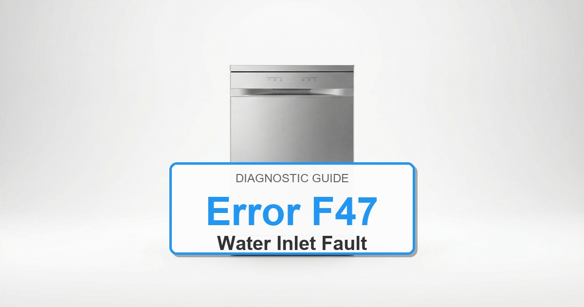 How to Fix Amana Dishwasher Error F47