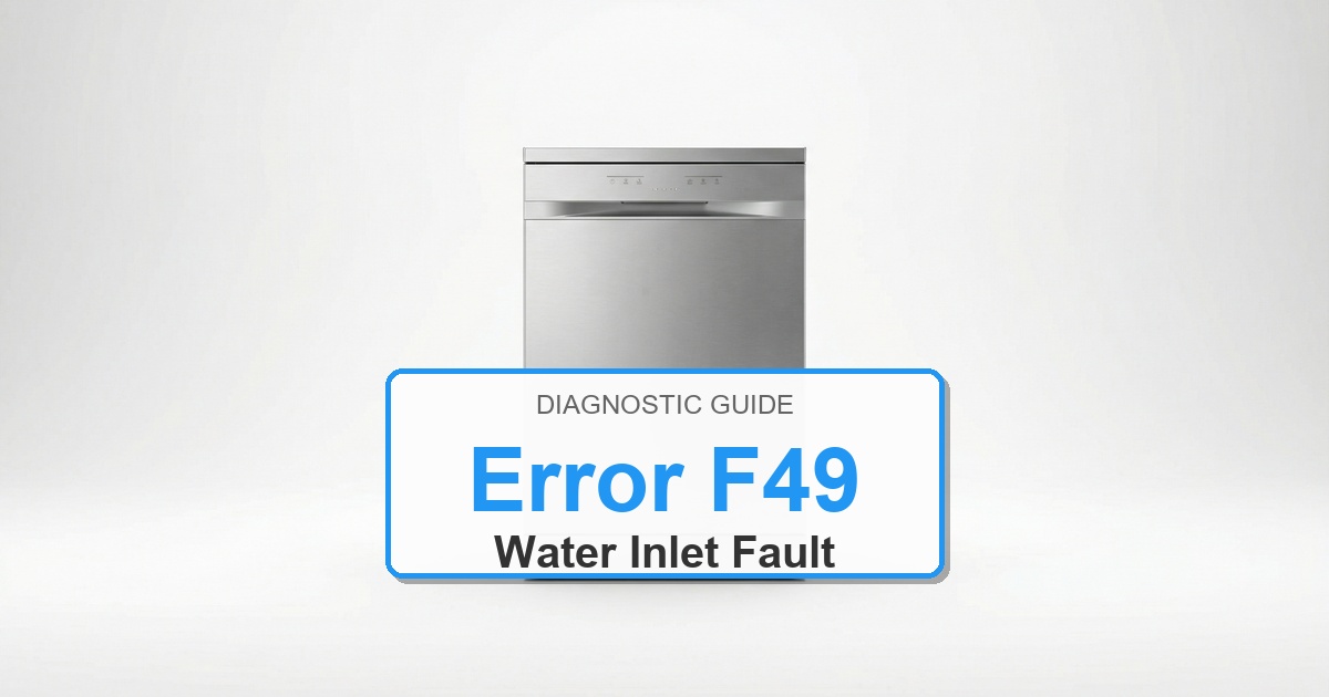 How to Fix Amana Dishwasher Error F49