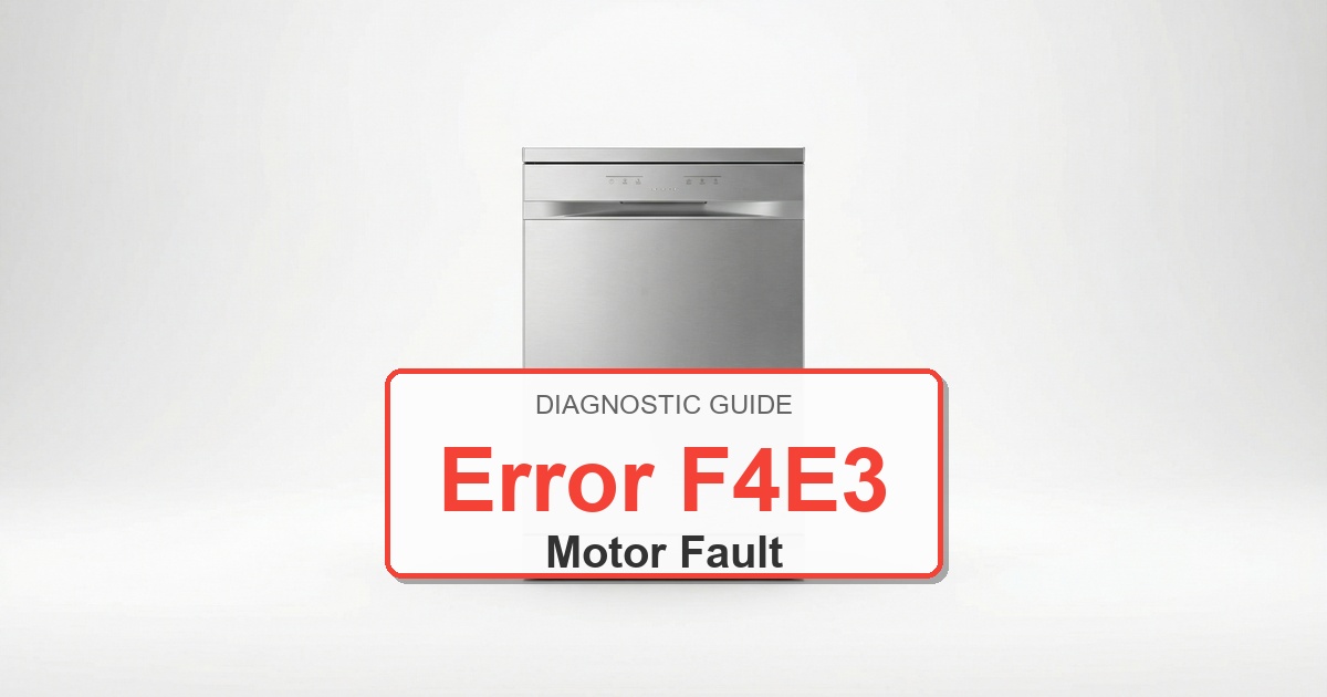 How to Fix Amana Dishwasher Error F4E3