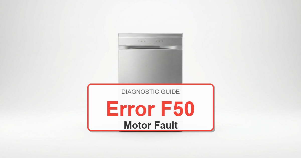 Amana Dishwasher Error F50 overlay image