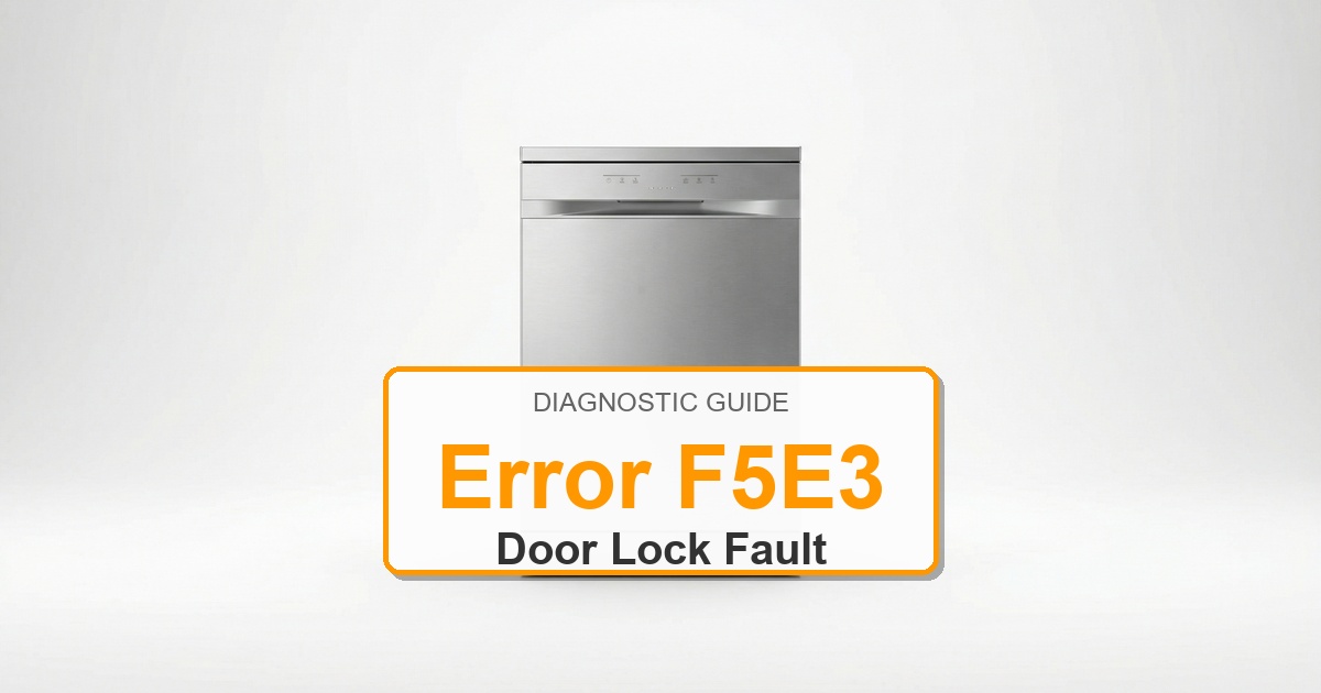 How to Fix Amana Dishwasher Error F5E3