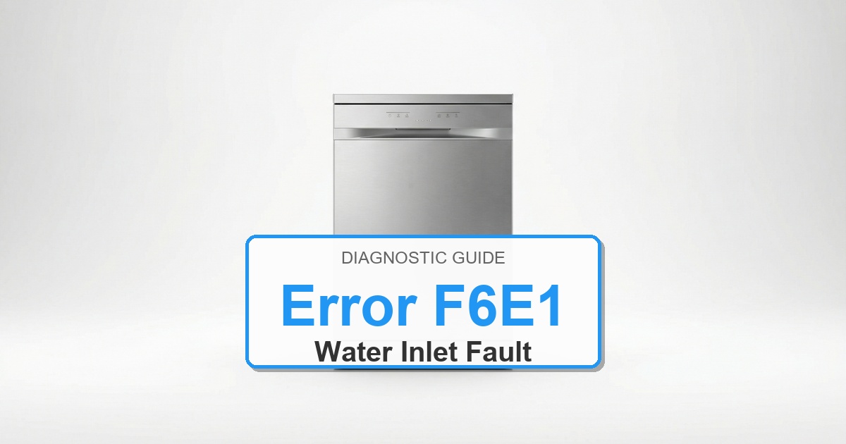 How to Fix Amana Dishwasher Error F6E1