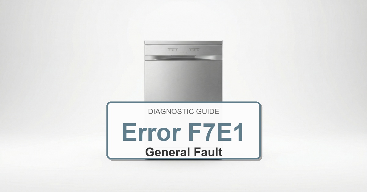 How to Fix Amana Dishwasher Error F7E1
