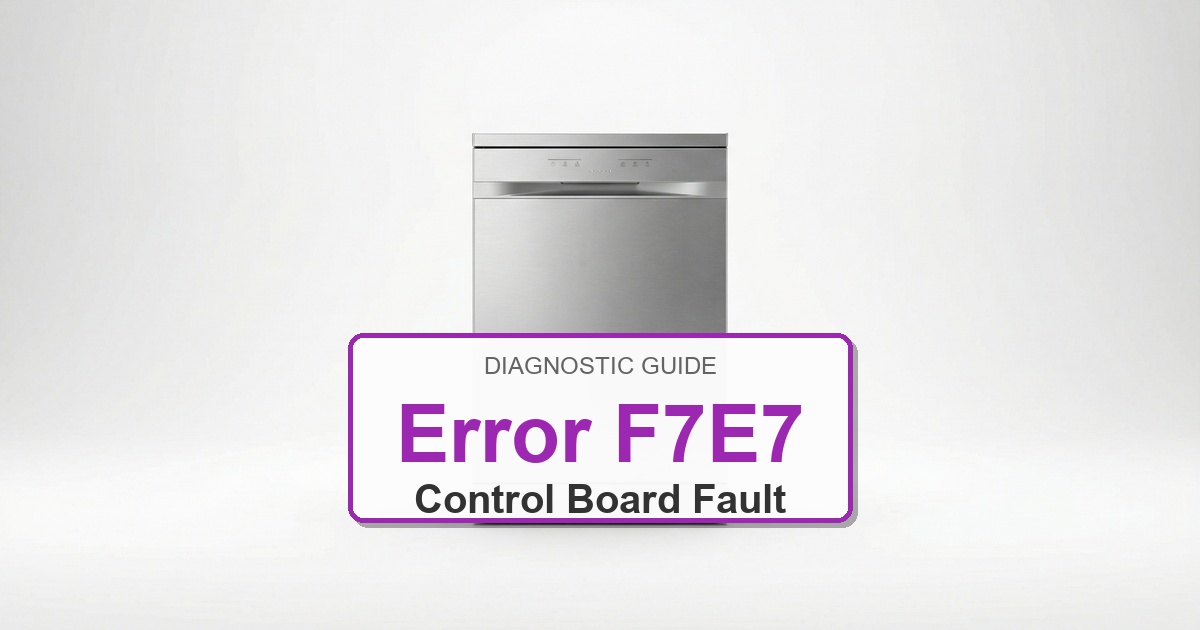 Amana Dishwasher Error F7E7 overlay image