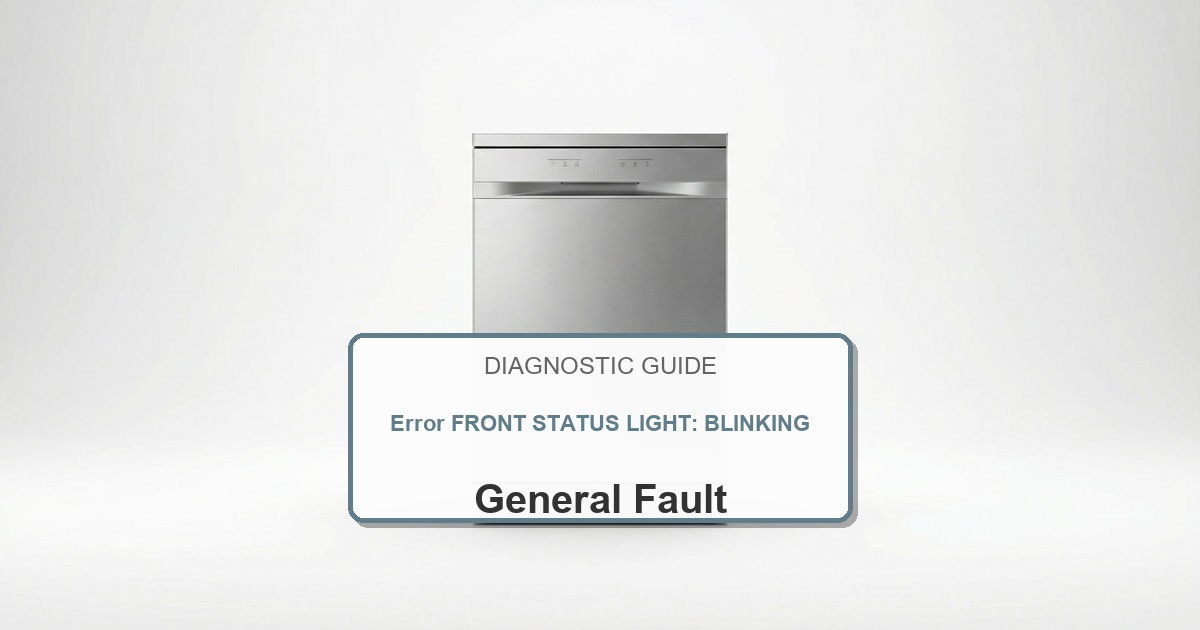 How to Fix Amana Dishwasher Error FRONT STATUS LIGHT: BLINKING
