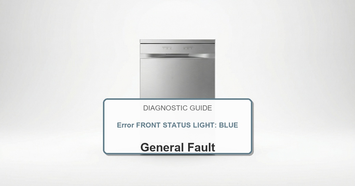 How to Fix Amana Dishwasher Error FRONT STATUS LIGHT: BLUE