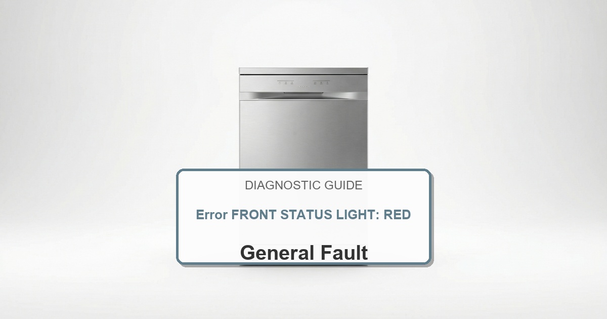 How to Fix Amana Dishwasher Error FRONT STATUS LIGHT: RED
